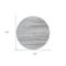 Homeroots 8' Gray Silver And Blue Round Striped Washable Indoor Outdoor Area Rug 597249 - alternate 3