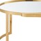 Homeroots 32" Gold Glass And Stainless Steel Round Mirrored Coffee Table 528847 - alternate 2