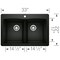 Blanco Diamond Equal Double Dual Mount, Coal Black 442912 - alternate 3