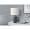 Monarch Specialties Lighting, 22"h, Table Lamp, Blue Ceramic, Ivory / Cream Shade, Contemporary, Modern I 9876 - alternate 2