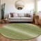 Homeroots 8' Green And Ivory Round Abstract Washable Indoor Outdoor Area Rug 599954 - alternate 3