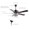 Jonathan Y Cammy 52" 3-Light Traditional Transitional Iron LED CEILING FAN, Oil Rubbed Bronze JYL9711A - alternate 3