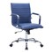 Leisuremod Harris Faux Leather Office Chair, Navy Blue HO19BUL - alternate 1