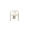 Homeroots White Boucle Partially Open Back Dining Arm Chair 719098 - alternate 1