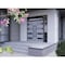 Vdomdoors Front Exterior Prehung Aluminum Double Doors Ronex0131 Grey 1 Sidelight and Top Transom Mirrored RONEX0131DEXD-GRE-W72+14xH96+16-LH-I - alternate 3
