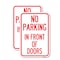 Signmission No Parking in Front of Doors, 18'' X 24'' 2 Signs, Heavy Gauge Aluminum, 2PK A-1824-2PACK-23721 - alternate 1