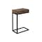 Homeroots 10.25" X 15.75" X 24.5" Brown Finish Drawer And Black Metal Accent Table 333187 - alternate 2
