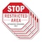 Signmission Stop Restricted Area Authorized Per, 10 inch X 10 inch, Aluminum Metal Signs, 5PK OC-A-5Pack-10-273 - alternate 1