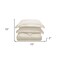 Homeroots Ivory King Cotton Blend 300 Thread Count Washable Duvet Cover Set 528519 - alternate 3