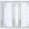 Vdomdoors Front Exterior Prehung Metal-Plastic Double Doors / MANUX 8088 White Silk / Sidelite Exterior Windo MANUX8088DEXD-WS-LH-W72+12xH80 - alternate 1