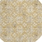 Homeroots 8' Gold Gray And Beige Round Floral Washable Indoor Outdoor Area Rug 595951 - alternate 5