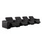 Homeroots 175" Black Italian Leather Reclining Metal USB Sofa 720412 - alternate 4