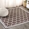 Jonathan Y Trebol Moroccan Trellis Textured Weave Espresso/Taupe 3 ft Square Indoor/Outdoor Area Rug SMB109B-3SQ - alternate 1