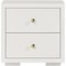 Homeroots 19" White Solid and Manufactured Wood Two Drawer Nightstand 526870 - alternate 4