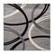 World Rug Gallery Modern Wavy Circles Design Area Rug 6 ft 6 in x 6 ft 6 in Square Gray 377GRAY6SQ - alternate 1