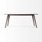 Homeroots 72" Dark Brown Solid Wood Dining Table 380477 - alternate 2