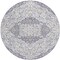 Homeroots 8' Lavender And Ivory Round Medallion Washable Indoor Outdoor Area Rug 617463 - alternate 3