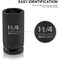 Neiko 0.75 in Dr. Impact Socket Set, SAE, Deep 02461A - alternate 2