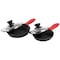 Megachef 13 Piece Cast Iron Skillet Set with Tempered Glass Lids and Silicone Holders MCCI-7400 - alternate 3
