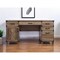 Homeroots 59" Natural Wood Executive Desk With Five Drawers 568266 - alternate 1
