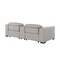 Homeroots 93in Light Gray and Brown Leather Power Reclining Loveseat With Storage 720542 - alternate 3