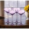 Homeroots Set of Four Purple Crystal Shallow Bowl Stemmed Coupe 485965 - alternate 2