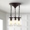 Jonathan Y Gaines 11" 3-Light Farmhouse Industrial Iron Mason Jar LED Semi Flush Mount, Oil Rubbed Bronze JYL7802A - alternate 4