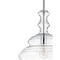 Jonathan Y Bettina 13.37" Glass/Metal LED Pendant, Chrome/Clear JYL6402A - alternate 2