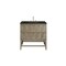 James Martin Vanities Emmeline 36" Single Vanity, Pebble Oak, w/ 3 CM Phantome Eclos Top D100-V36-PBO-3PHT - alternate 1