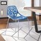 Leisuremod Modern Asbury Dining Chair with Chromed Legs, Blue AC16BU - alternate 2