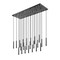 Z-Lite Forest 23 Light Linear Chandelier, Matte Black, 54 In W 919MP12-23L-MB-LED - alternate 1