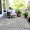 Homeroots 5' X 8' Gray And Ivory Geometric Washable Indoor Outdoor Area Rug 595074 - alternate 3