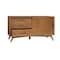 Homeroots 50in Mahogany Solid Wood Enclosed and Open Storage TV Stand 404273 - alternate 3