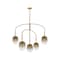 Troy Lighting Harvey 42in wide 5 Light Chandelier in Patina Brass F2542-PBR - alternate 1
