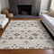 Homeroots 5' X 8' Ivory Brown And Gray Floral Washable Indoor Outdoor Area Rug 605426 - alternate 3