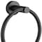 Homeroots Set of Two Black Stainless Steel Wall Mount Towel Ring and Toilet Paper Holder 480408 - alternate 3