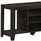 Homeroots 48in Dark Brown Open shelving TV Stand 333254 - alternate 2