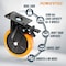 Powertec 6 in. Swivel Caster Wheels with Dual Locking Brake, 1390 lbs Load, Heavy Duty Industrial Grade, 4PK 17216N - alternate 2