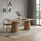 Homeroots 86" Natural Wood Double Pedestal Base Oval Dining Table 720686 - alternate 2