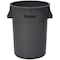 Continental Commercial Products Trash Receptacle, 44 gal Capacity, Plastic, Gray 4444GY - alternate 1