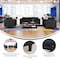 Flash Furniture HERCULES Artemis 3 Piece Black LeatherSoft Reception Set, 8 AC Outlets/4 USB/4 USB-C Ports ZB-8921-SET-BLK-GG - alternate 2