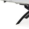 Homeroots 47" Gray White Black Ceramic Metal Self-Storing Leaf Cross Leg Base Oval Extendable Dining Table 555171 - alternate 4