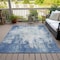 Homeroots 9' X 12' Denim Blue And Ivory Abstract Washable Indoor Outdoor Area Rug 612320 - alternate 3