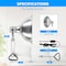 Simple Deluxe Clamp Light with 8.5 Inch Adjustable Aluminum Reflector, Suit for E26 Socket Max 150 Watt Lamp No HIWKLTCLAMPLIGHTMV2 - alternate 3