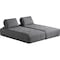 Homeroots Gray Polyester Modular L Shaped Two Piece Sofa and Chaise Sectional And Toss Pillows 473566 - alternate 1