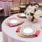Smarty Had A Party White w/Black Dots Round Blossom Plastic Dinnerware Set (120 Dinner Plates+120 Salad Plates), 240PK 980-B-VP-CASE - alternate 1