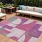 Homeroots 9' X 12' Blush And Mauve Geometric Washable Indoor Outdoor Area Rug 617900 - alternate 1