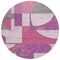 Homeroots 8' Blush And Mauve Round Geometric Washable Indoor Outdoor Area Rug 617898 - alternate 4