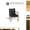 Regency Regent WallGuard Guest & Reception Waiting Room Wood Side Chair - Neo Walnut / Navy Blue Vinyl 9875NWNV - alternate 3
