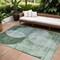 Homeroots 9' X 12' Mint Green And Fern Green Geometric Washable Indoor Outdoor Area Rug 604945 - alternate 1